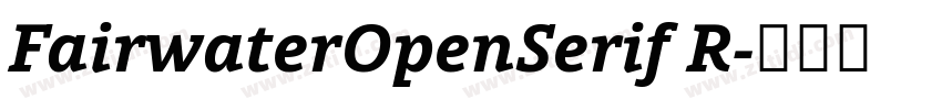 FairwaterOpenSerif R字体转换